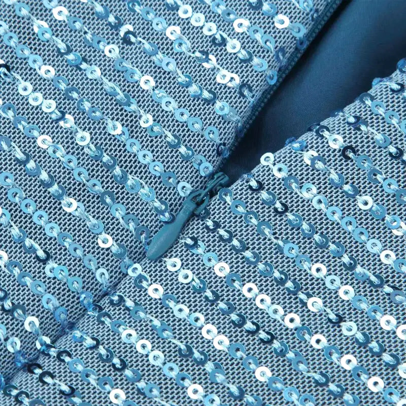 Robe Bleue Saphir à Paillettes